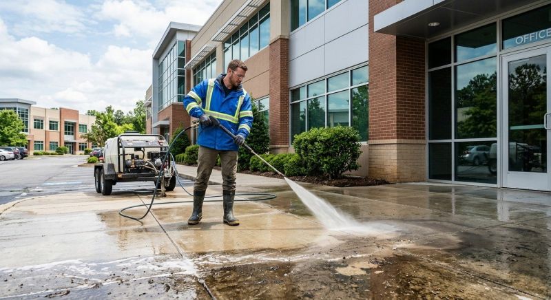 Sidewalk Concrete Cleaning