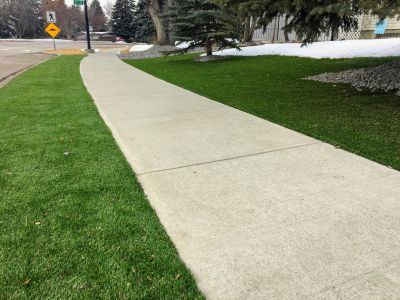Completed Sidewalks with Edging